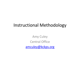 Instructional Methodology - PRAXIS-Study