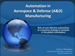 Automation in Aerospace & Defense (A&D) Manufacturing