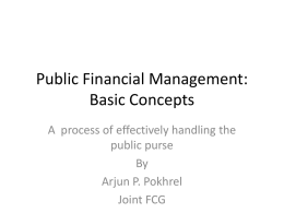 Public Financial Management Concepts