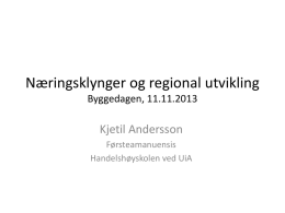 Kjetil Andersson, UiA - Kristiansand kommune