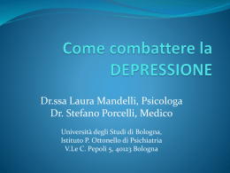 depressione - Universit&agrave; degli Studi di Bologna