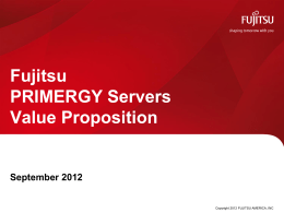 PRIMERGY Value Proposition 2012-09-01