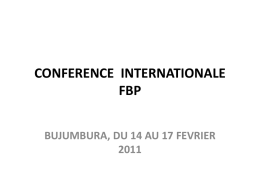 conference internationale fbp