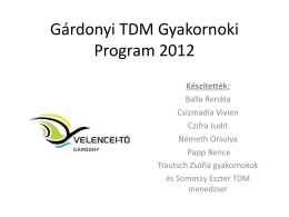 Gyakornoki program beszámoló 2012 - Velencei-tó