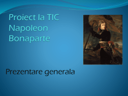 Proiect la TIC Napoleon Bonaparte
