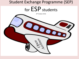 Student Exchange Programme (SEP)