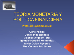 “Teoría Monetaria y Política Financiera”.