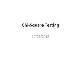 Chi-Square and Lambda 10/23