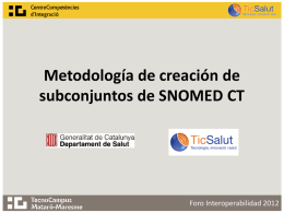 Metodología de creación de subconjuntos de SNOMED CT