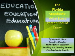 FSA Parent Powerpoint - Pinellas County Schools