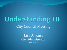 Learn More about TIF - City of Clintonville