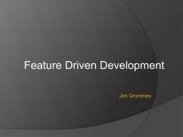Feature Driven Development