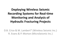 The need for real-time microseismic