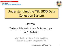 EBSD Data Acquisition guide