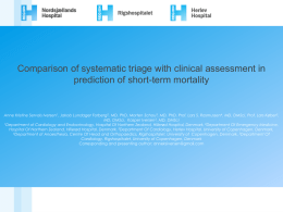 Comparison of systematic triage with clinical assessment in