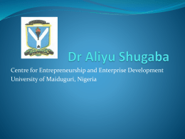 Dr Aliyu Shugaba - Knowledge Economy Network