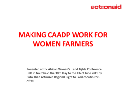 [Presentation] Making CAADP Work for Women Farmers