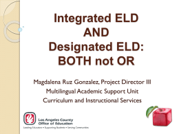 Integrated ELD and Designated ELD PPT