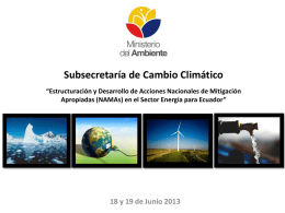 (NAMAs) en el Sector Energía para Ecuador