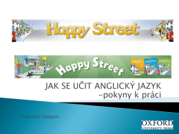 Prezentacija- kako uciti 2,3 r HAPPY STREET