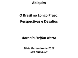 Apresentação do Professor Delfim Netto para ENAIQ