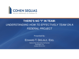 Understanding How to Effectively Team on a Federal Project