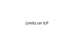 ILP-limitations