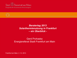 Solarthermie - Frankfurt am Main