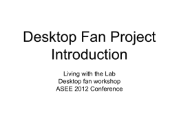 Desktop Fan Project Introduction