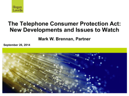 FCC Reform of the TCPA
