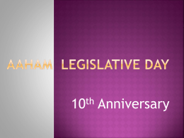 AAHAM Legislative Day 2014 - Scott Noel