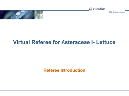 Virtual Referee for Asteraceae I