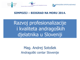 Razvoj profesionalizacije i kvaliteta andragoških djelatnika u Sloveniji