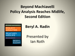 Machiavelli - Radin Presentation - Slides