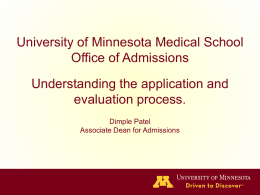 this PowerPoint - University of Minnesota Medical School
