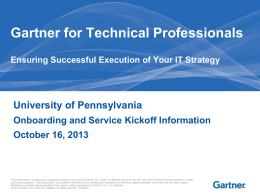 on the Gartner Technical Professional Services