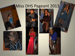 Miss DHS Pageant 2013