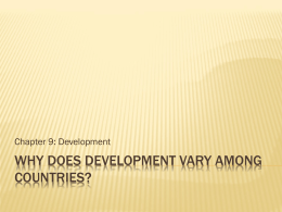 Why does development vary among countries