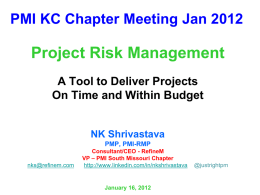 Project Risk Management - PMI KC Mid