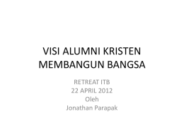 visi alumni kristen membangun bangsa