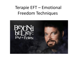 Terapie ETF – Emotional Freedom Techniques