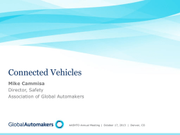 Connected Vehicles Presentation - American Association of State