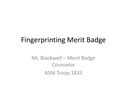 Fingerprinting-Merit-Badge