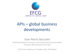 APIs * global business developments