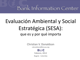 Evaluación Ambiental y Social Estratégica (SESA): que es, por que