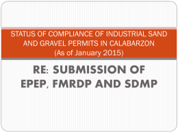 status of compliance of industrial sand and gravel
