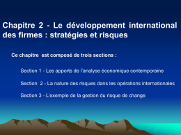 Chapitre 2 - Le développement international des firmes