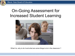 Ongoing Assessment - Illinois State Board of Education