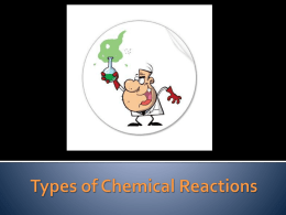 Types of Chemical Reactions - Ms