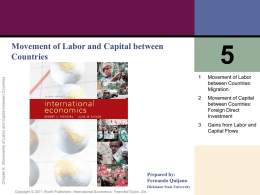 Movement of Labor and Capital between Countries